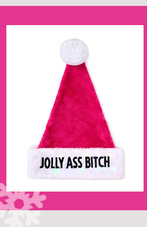 Jolly Ass Bitch Light-Up Santa Hat