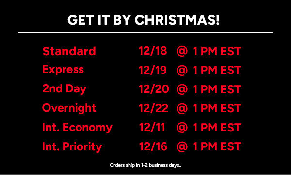 Holiday Shipping Deadlines
