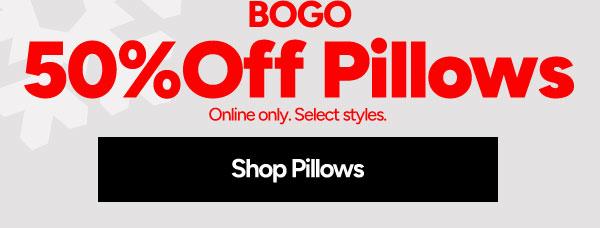 BOGO 50% Off Pillows