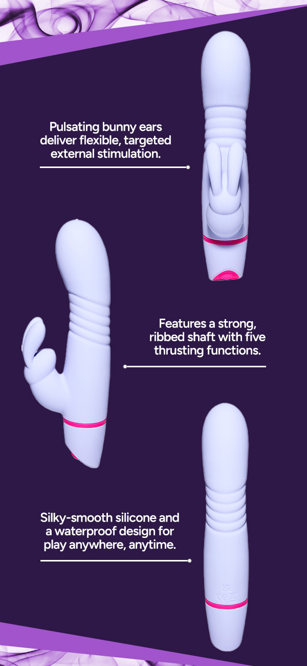 Busy Bunny Thrusting Rabbit Vibrator - Hott Love Extreme