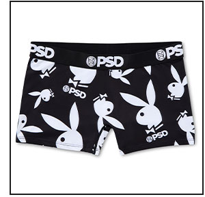 PSD Playboy Bunny Black Boyshorts