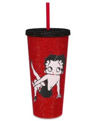 Betty Boop Rhinestone Cup with Straw - 24 oz.