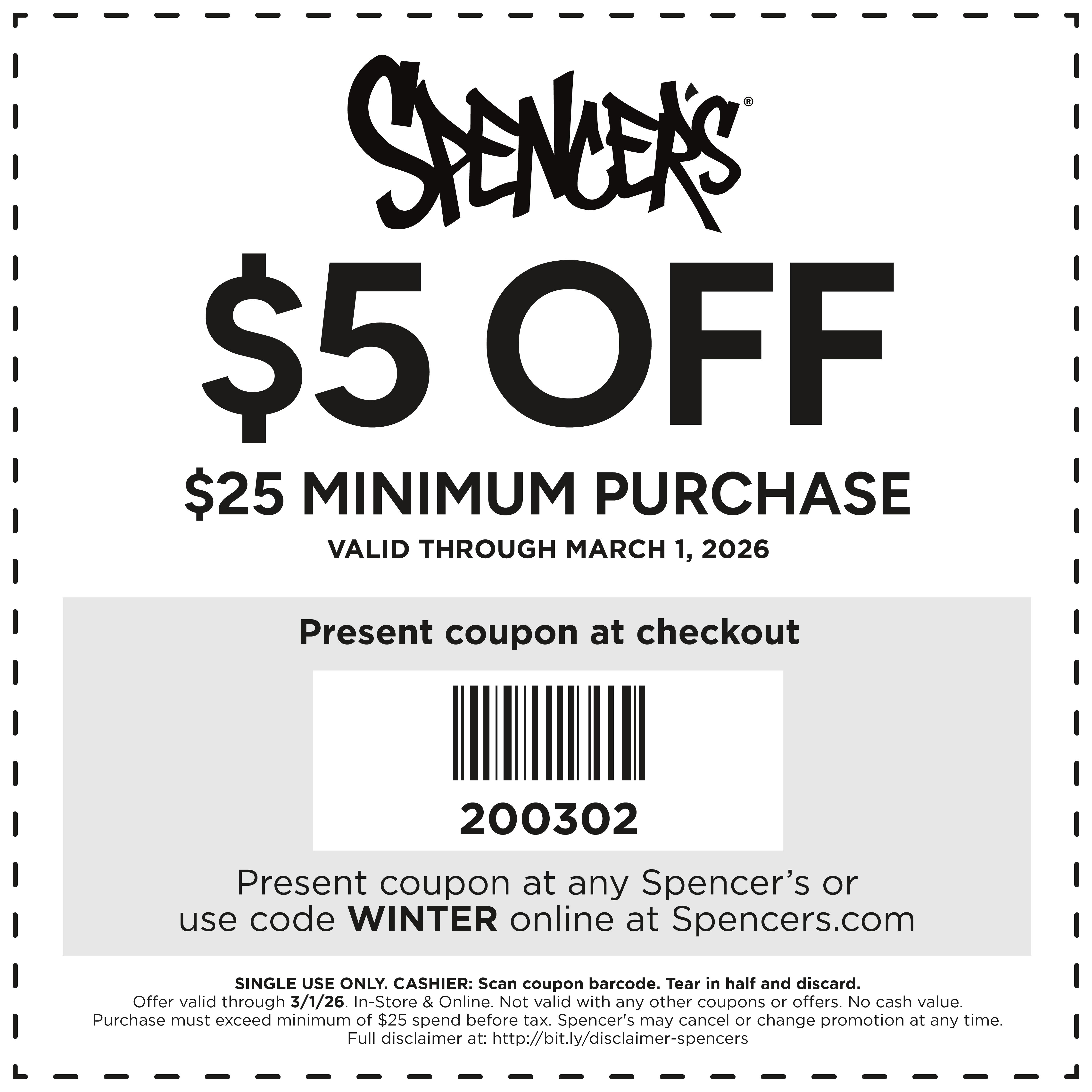 $5 OFF $25