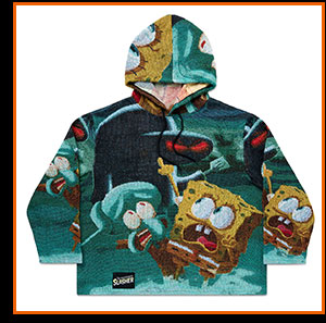 SpongeBob SquarePants Hash-Slinging Slasher Jacquard Hoodie