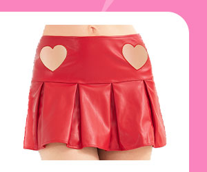 Red Heart Cut Out Skirt