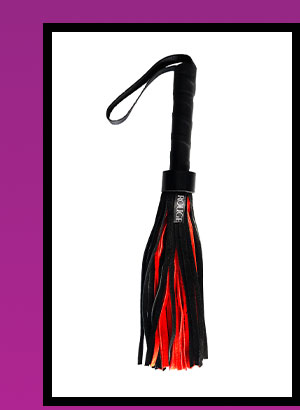 Rouge Red and Black Suede Flogger
