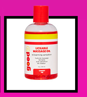 Cherry Flavored Lickable Warming Massage Oil 4 oz. - good D