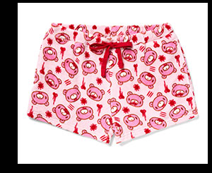 Pink Gloomy Bear Plush Lounge Shorts