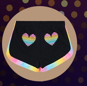 Pastel Hearts Pride Dolphin Shorts