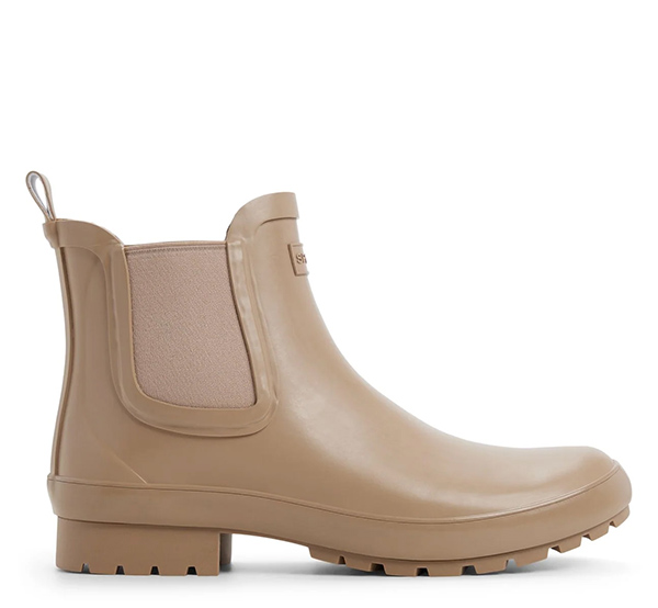 Drizzle Chelsea Rain Boot in Taupe