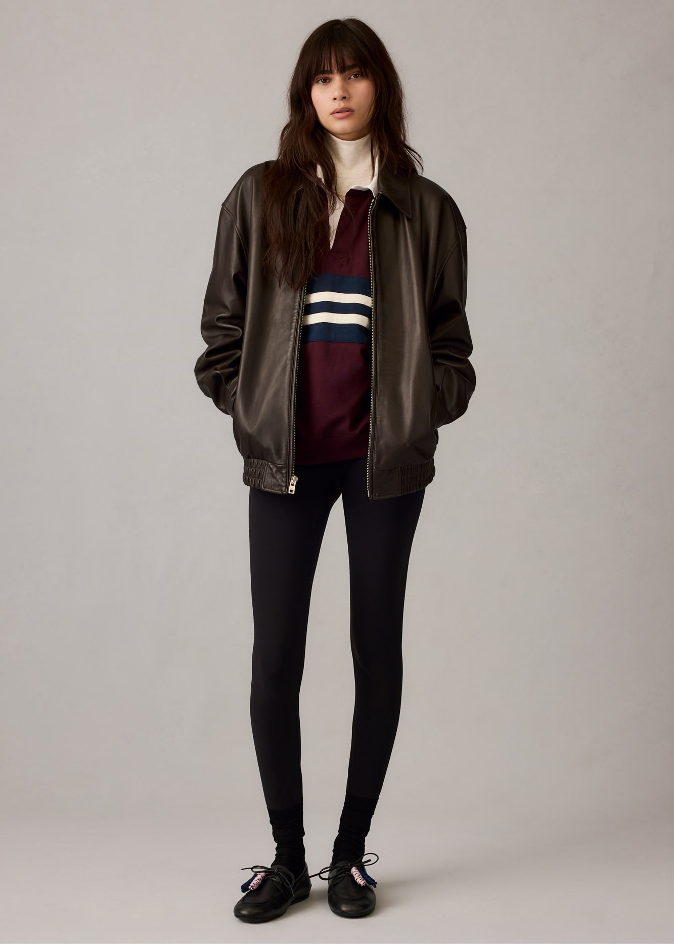 Sperry x Aritzia Slim Boat Shoe in Black
