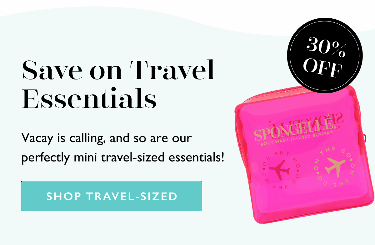 SAVE ON TRAVEL ESSENTIALS | 30% OFF | Vacay is calling, and so are our perfectly mini travel-sized essentials! | SHOP TRAVEL-SIZED