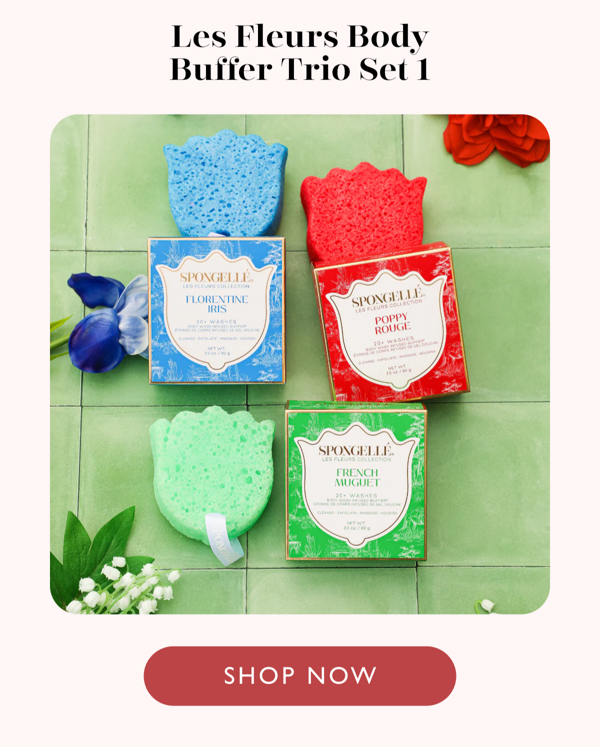 Les Fleurs Body Buffer Trio Set 1
