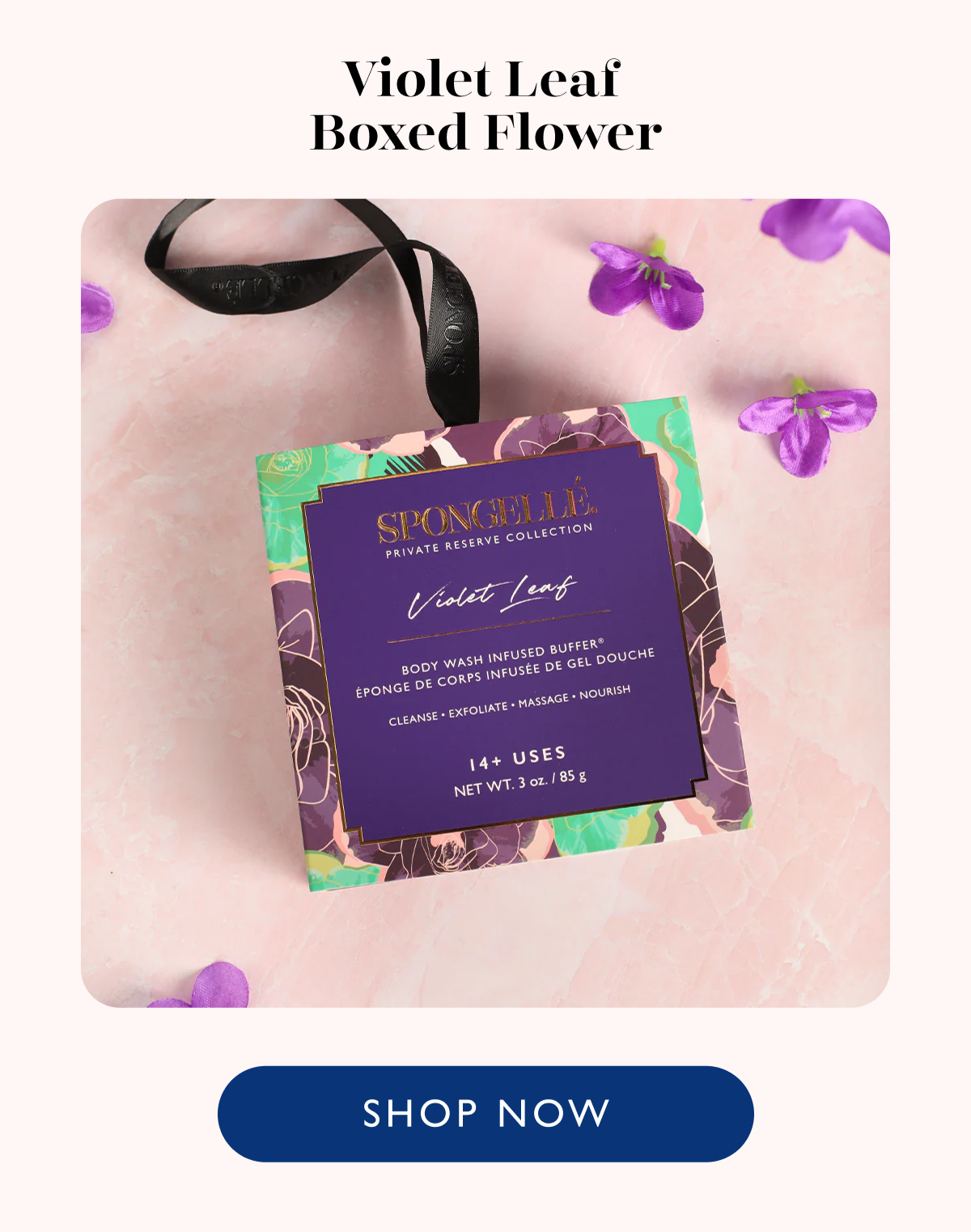 Violet Leaf  Boxed Flower