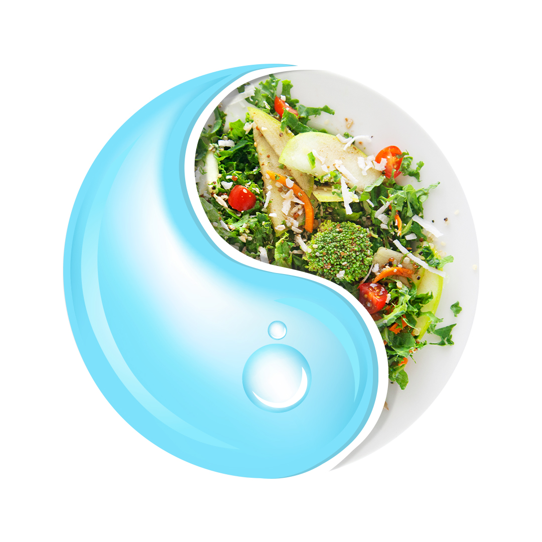 Nature Elements of Yin Yang with Sprinly Coconut Kale Salad