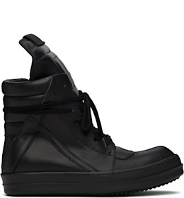 Black Hollywood Geobasket Sneakers - Rick Owens