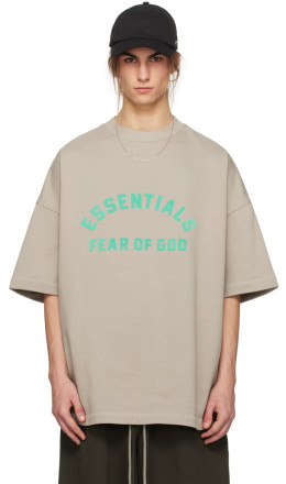 Gray Crewneck T-Shirt - Fear of God ESSENTIALS