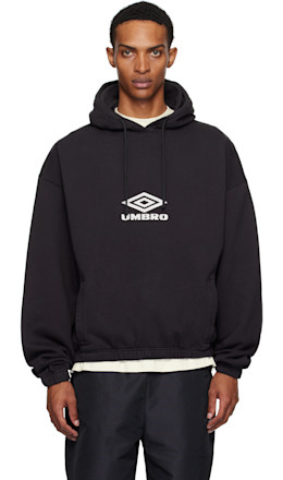 Black OG Logo Mask Hoodie - Umbro