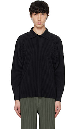 Black Monthly Color October Polo - HOMME PLISSÉ ISSEY MIYAKE