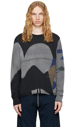 Multicolor Lapped Long Sleeve T-shirt - Eckhaus Latta