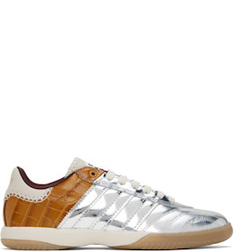 Silver & Brown adidas Originals Edition MN Samba Sneakers - Wales Bonner