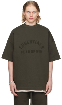 Gray Crewneck T-Shirt - Fear of God ESSENTIALS