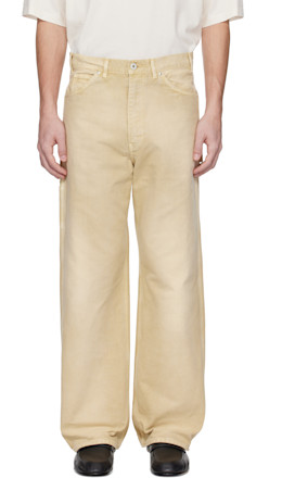 Beige Organic Cotton Duck Trousers - AURALEE