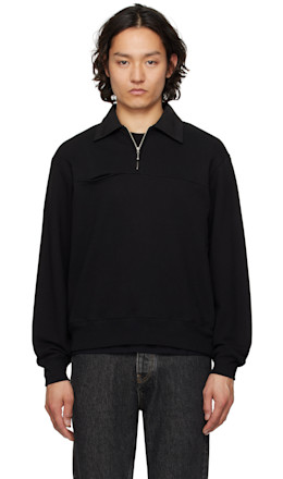 Black Anderson Quarter Zip Sweatshirt - Lady White Co.