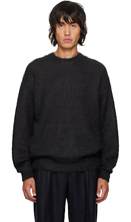 Black Super Kid Mohair Sweater - AURALEE
