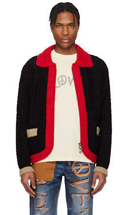 SSENSE Exclusive Red & Black Elass Color Block Cardigan - Andersson Bell