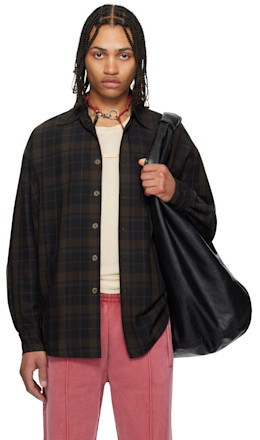 Black & Brown Borrowed Shirt - OUR LEGACY