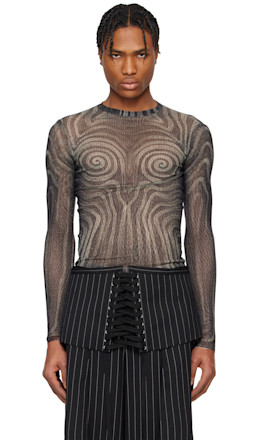 Black 'The Spirale' T-shirt - Jean Paul Gaultier