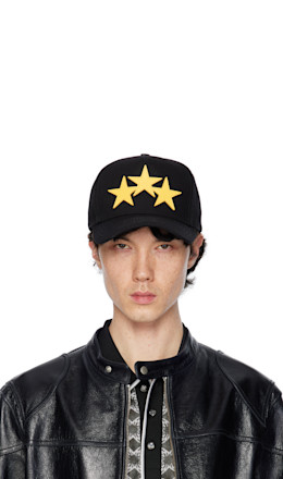 Black 3 Star Canvas Cap - AMIRI