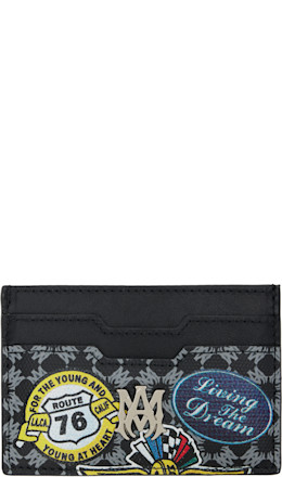 Black MA Station Patch Card Holder - AMIRI