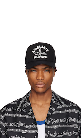 Black 'Amiri Jazz' Wolf Trucker Cap - AMIRI