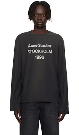 Black Logo Relaxed Fit T-shirt - Acne Studios