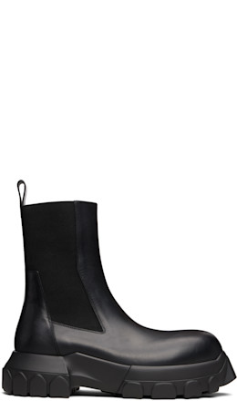 Black Concordians Beatle Bozo Tractor Chelsea Boots - Rick Owens