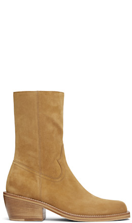 Tan Zip Boots - Dries Van Noten