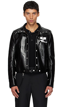 Black Reedition Vinyl Jacket - Courrèges