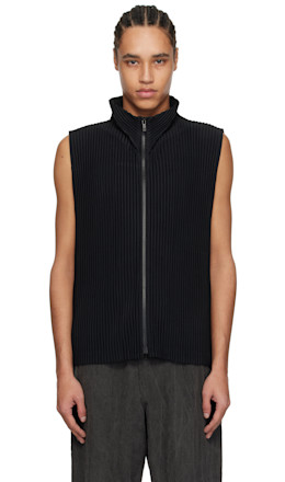 Black Monthly Color March Vest - HOMME PLISSÉ ISSEY MIYAKE