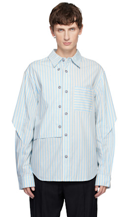 Blue Stripe Layered Shirt