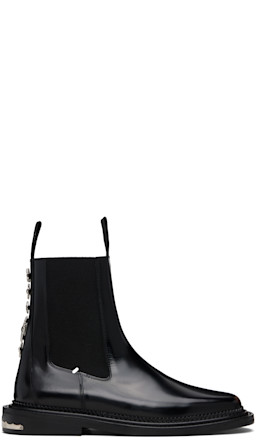 Black Leather AJ1295 Chelsea Boots - Toga Virilis