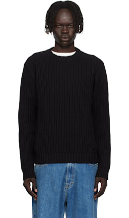 Black Embroidered-Logo Sweater - Hugo