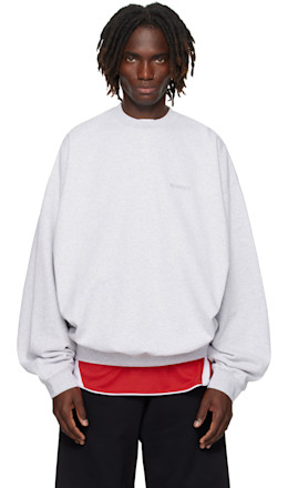 Gray Logo Oversized Sweatshirt - VETEMENTS