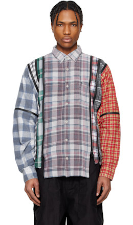 Multicolor 7 Cuts Zipped Wide Shirt - NEEDLES