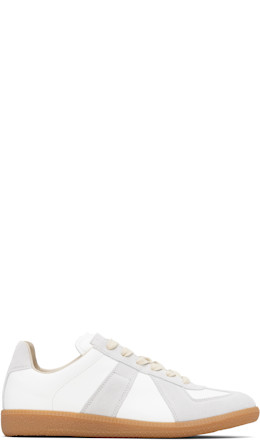 Gray & White Replica Sneakers - Maison Margiela