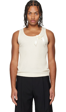Off-White Ribbon Daisy Tank Top