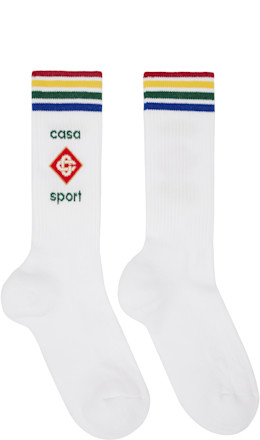 White Casa Sport Socks - Casablanca