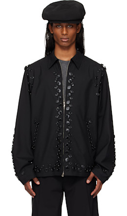 Black Zip Up Brit Jacket - TAKAHIROMIYASHITA TheSoloist.