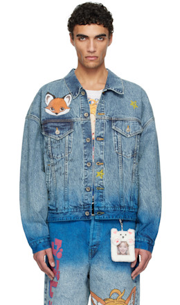 Blue Anime Denim Jacket - doublet